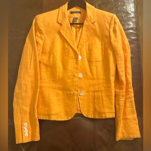 Lauren Ralph Lauren Vibrant Orange Blazer